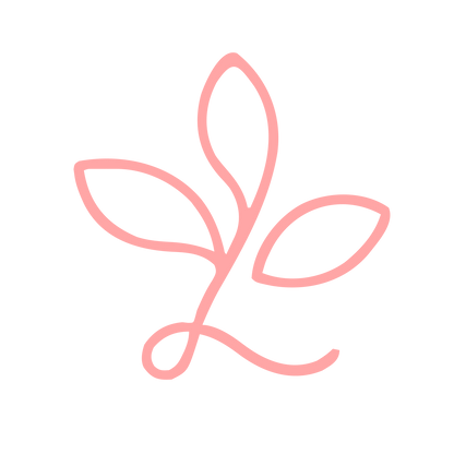 Monoline Leaf Sprout Logo #ffa6a6