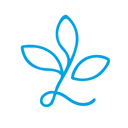 Monoline Leaf Sprout Logo #00a3e4