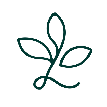 Monoline Leaf Sprout Logo #003932