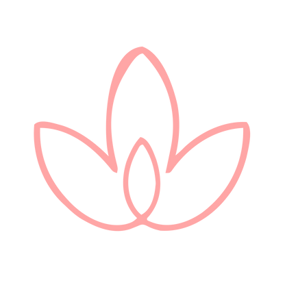 Monoline Lotus Leaf Logo #ffa6a6