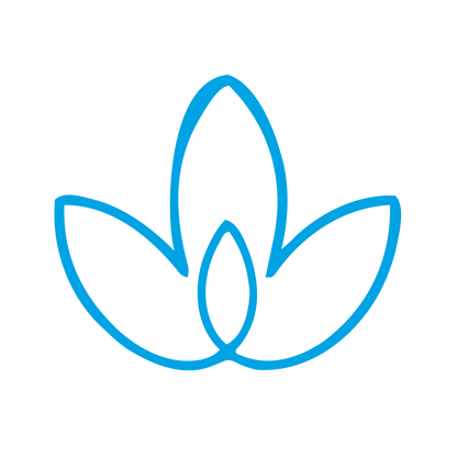 Monoline Lotus Leaf Logo #00a3e4