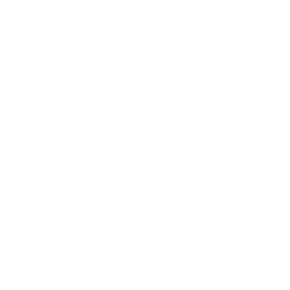 Monoline Lotus Leaf Logo #ffffff