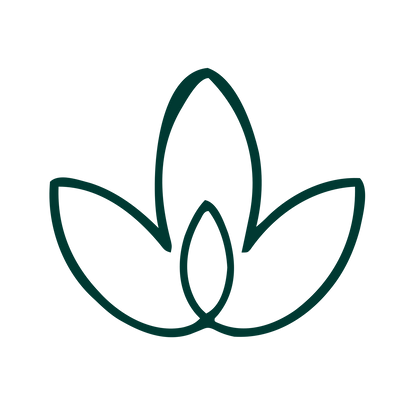 Monoline Lotus Leaf Logo #003932