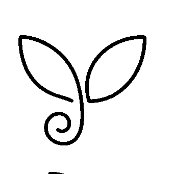 Monoline Sprouting Plant Logo
