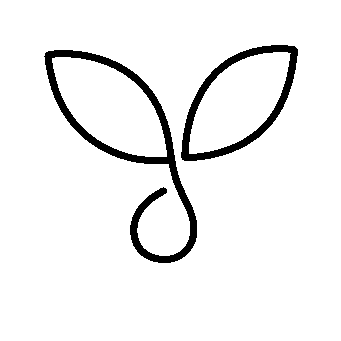 Monoline Seedling Plant Logo