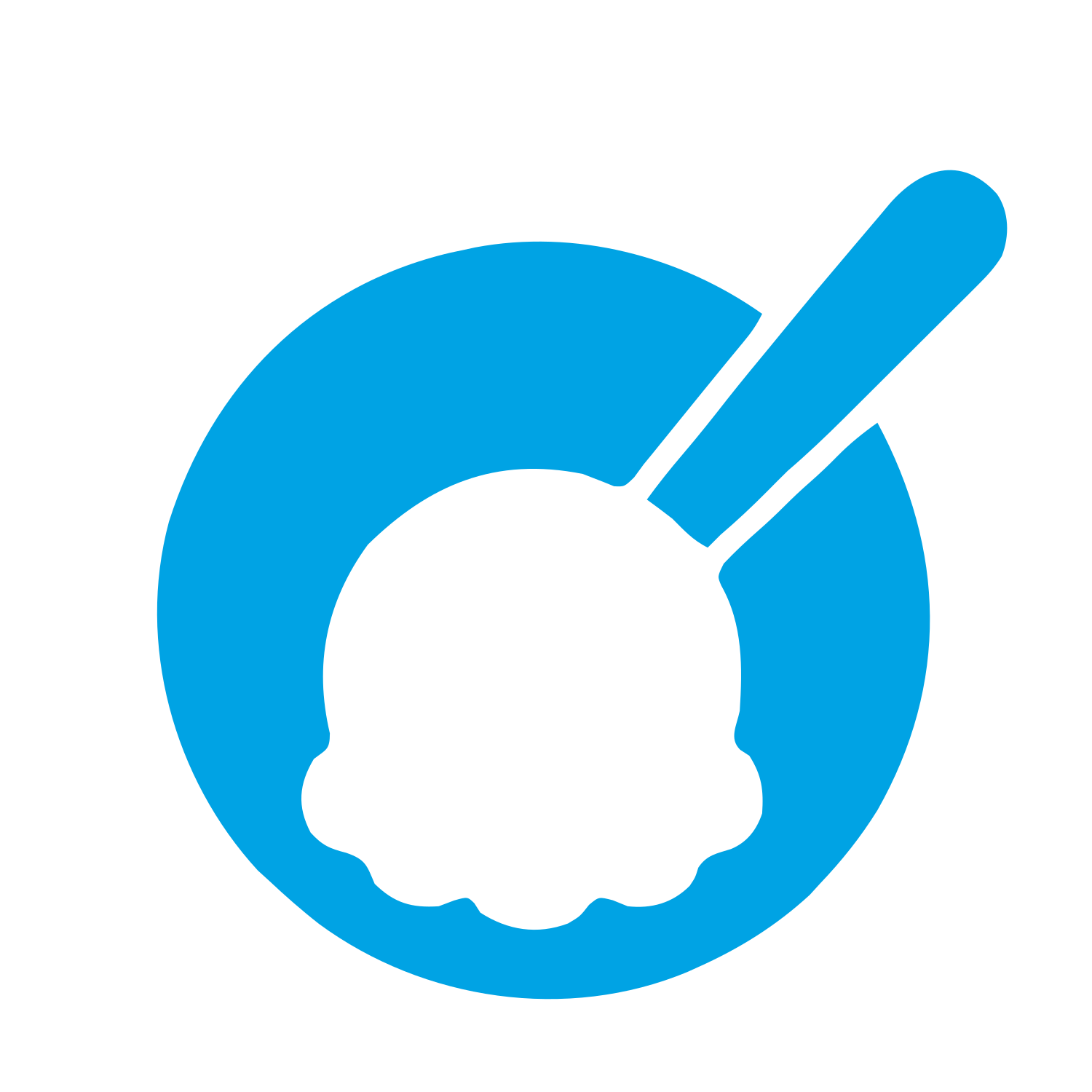 Ice Cream Bowl Logo #00a3e4