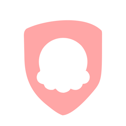 Ice Cream Shield Logo #ffa6a6
