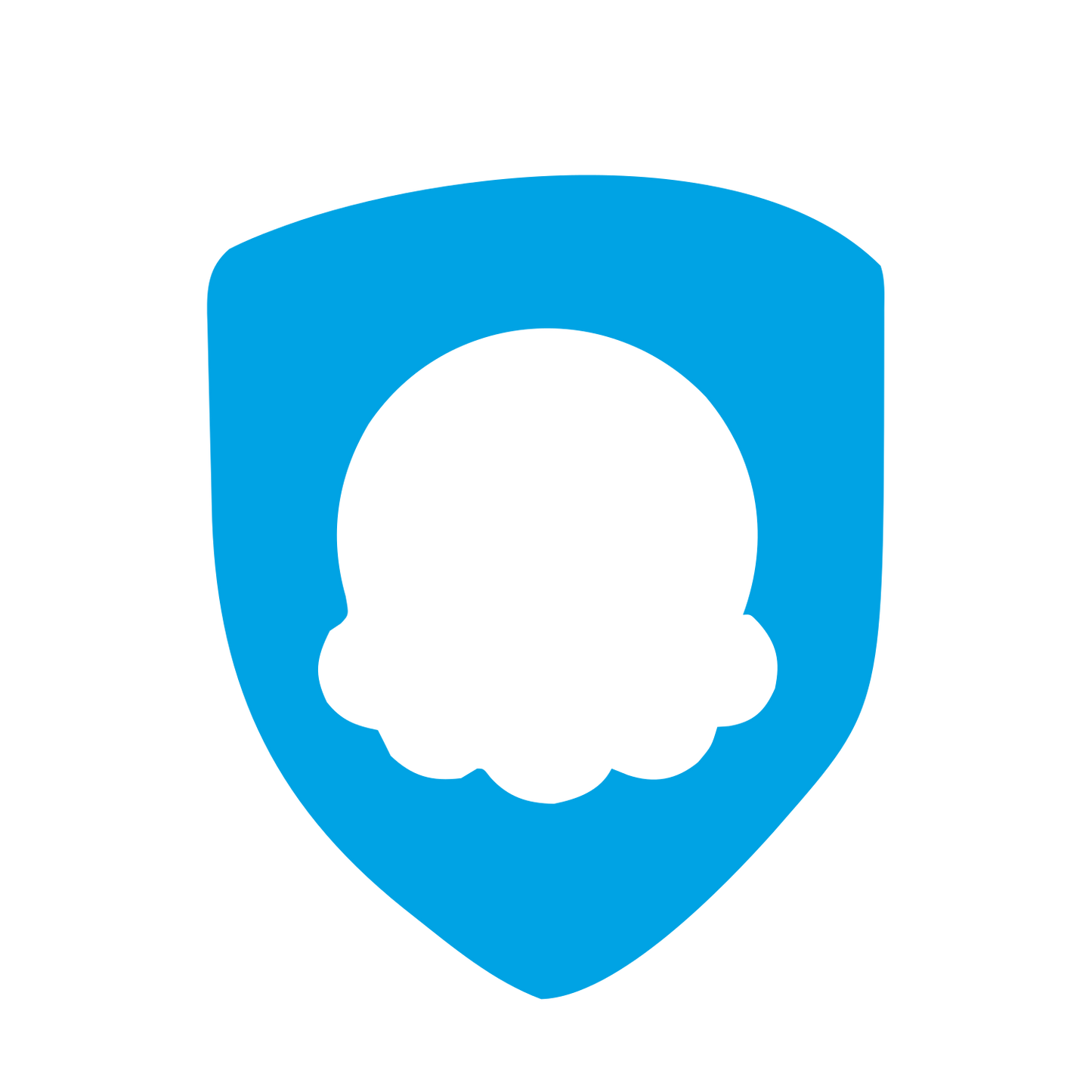 Ice Cream Shield Logo #00a3e4