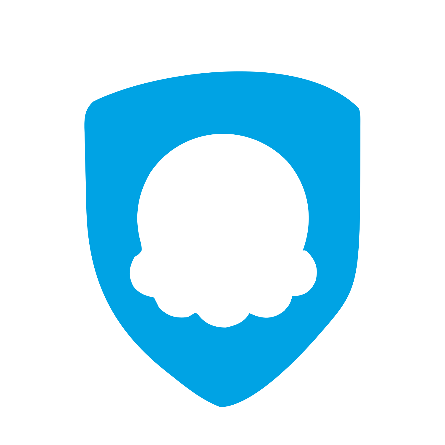 Ice Cream Shield Logo #00a3e4