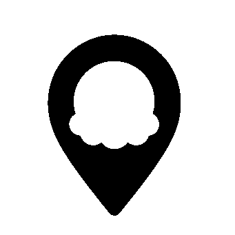 Ice Cream Pin Drop Logo