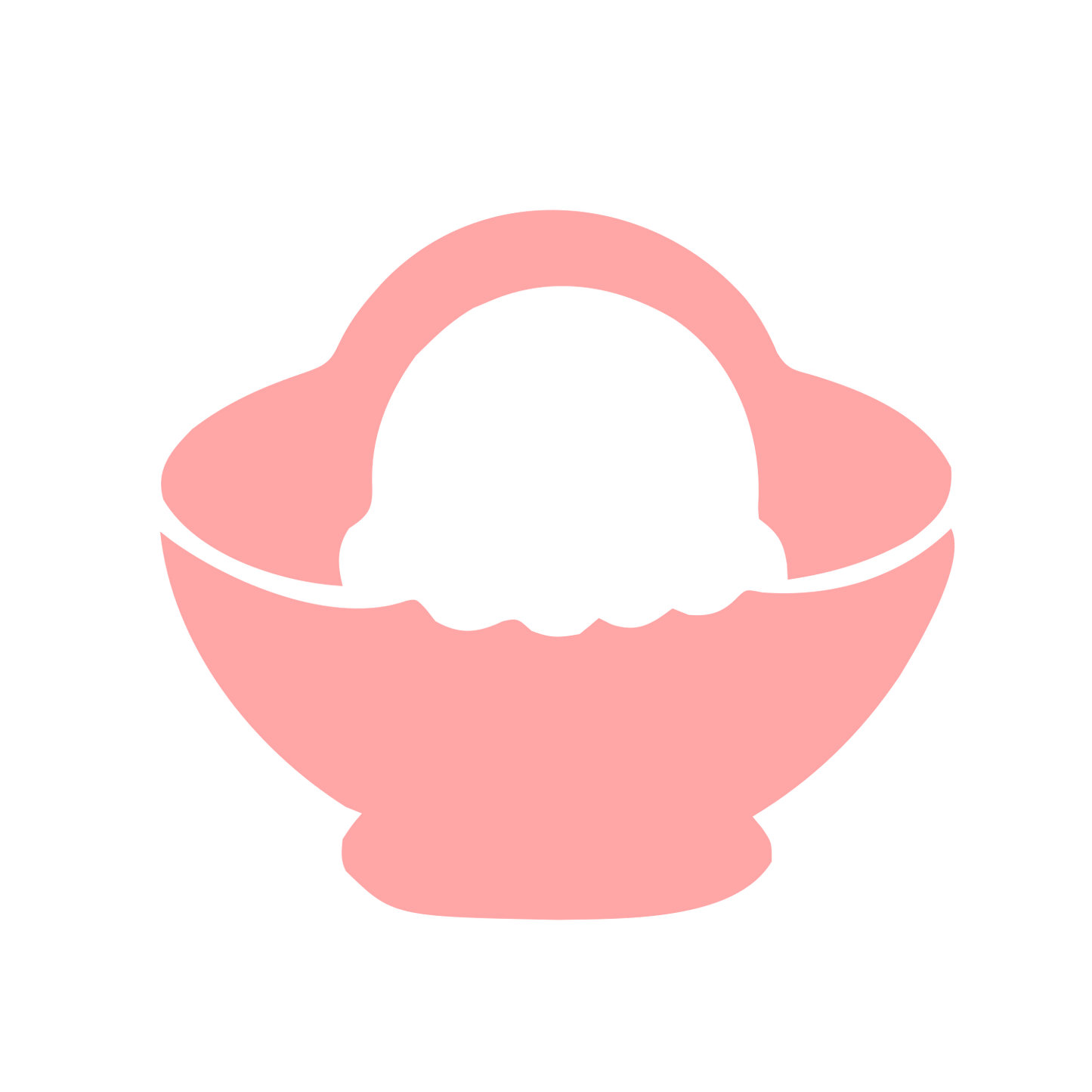 Ice Cream Bowl Logo #ffa6a6