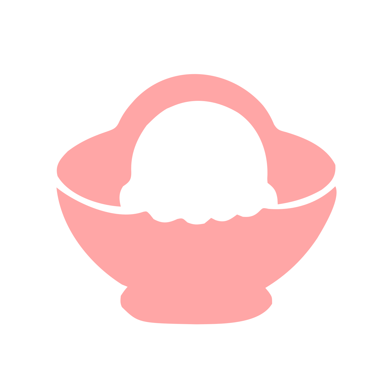 Ice Cream Bowl Logo #ffa6a6