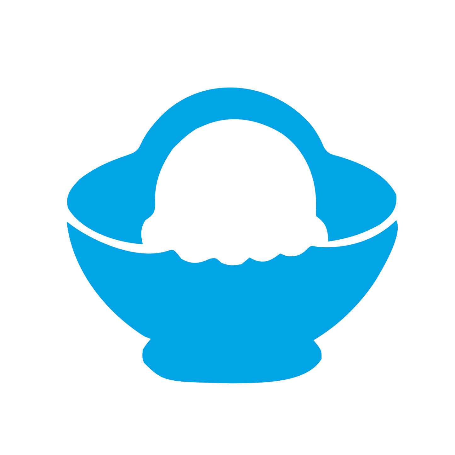 Ice Cream Bowl Logo #00a3e4