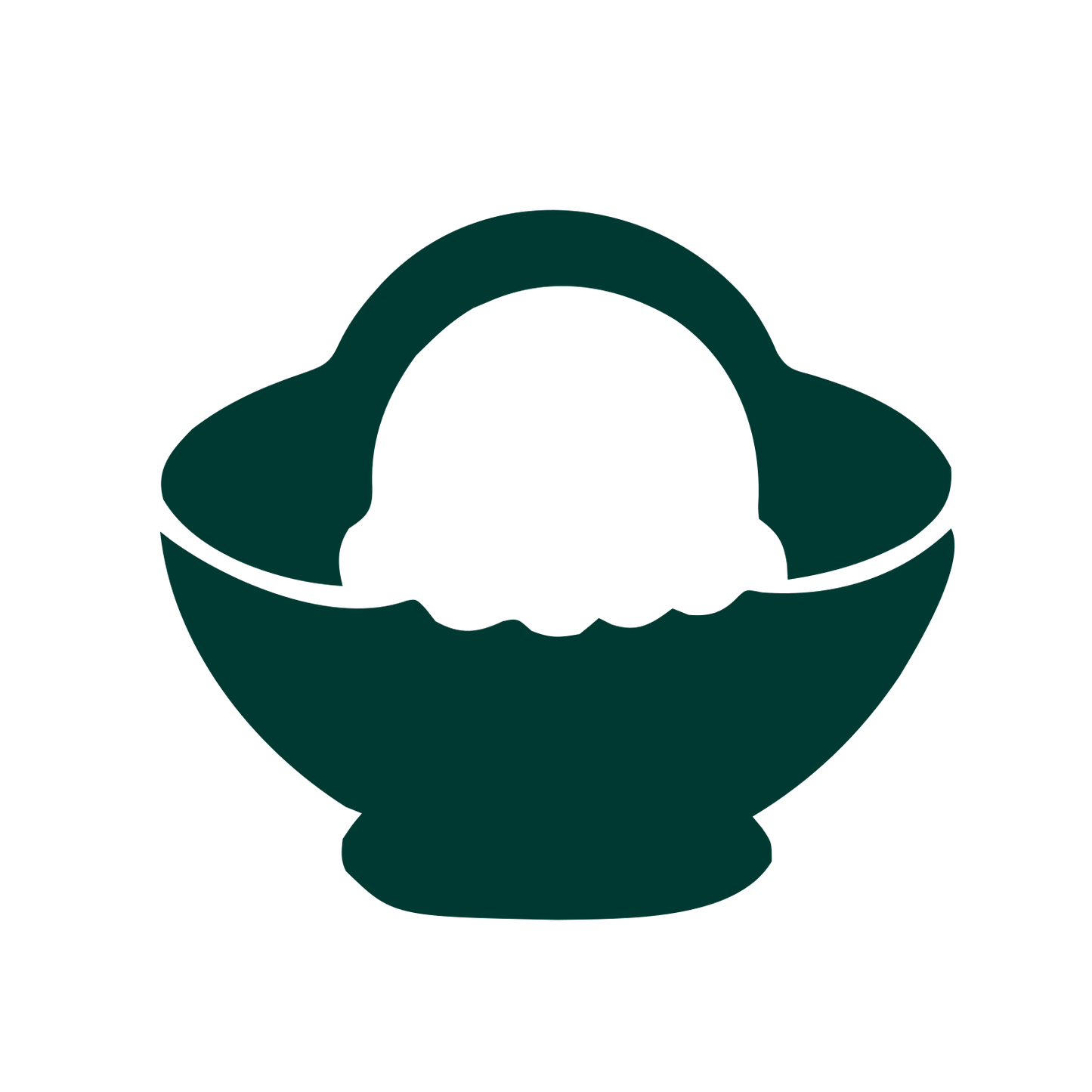 Ice Cream Bowl Logo #003932