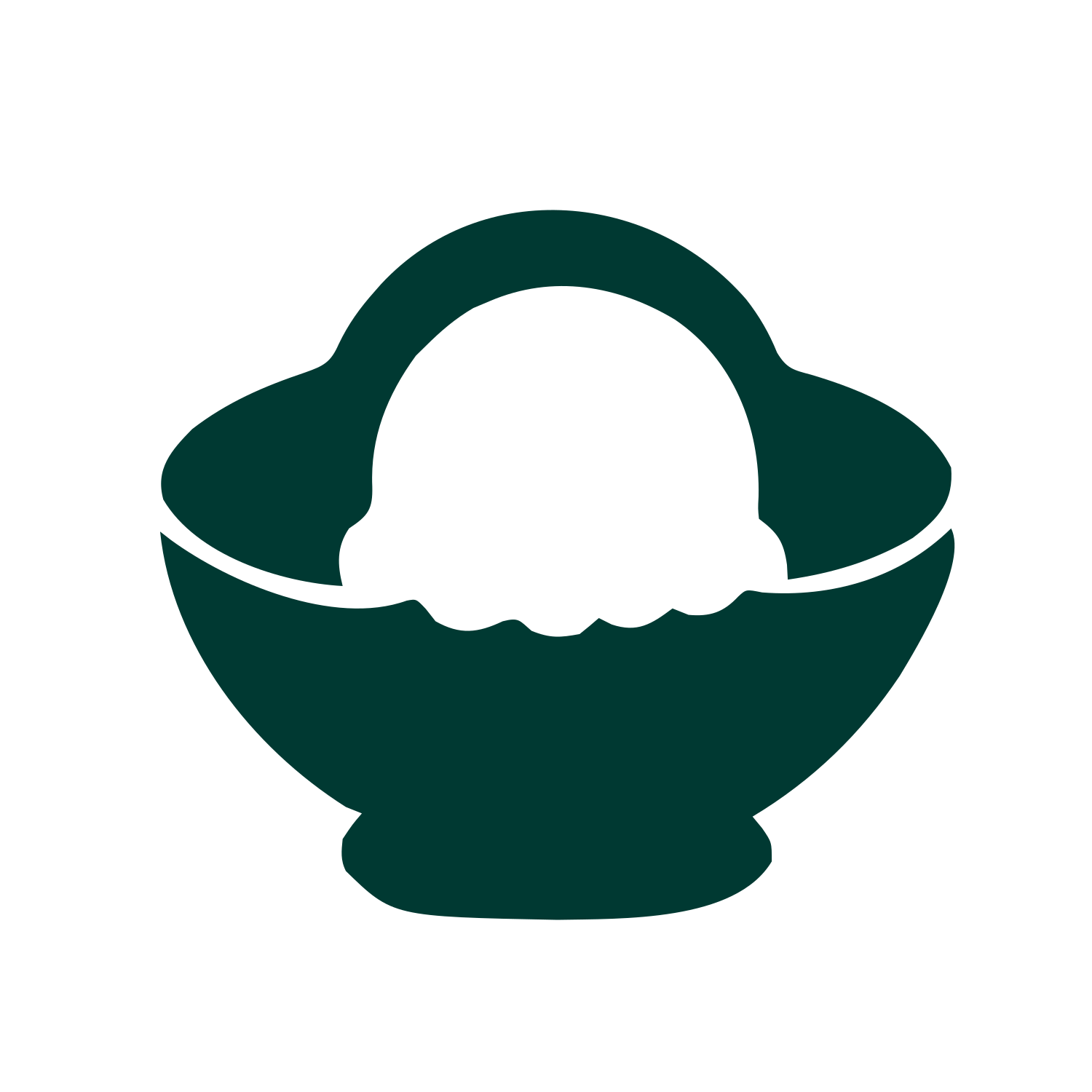 Ice Cream Bowl Logo #003932