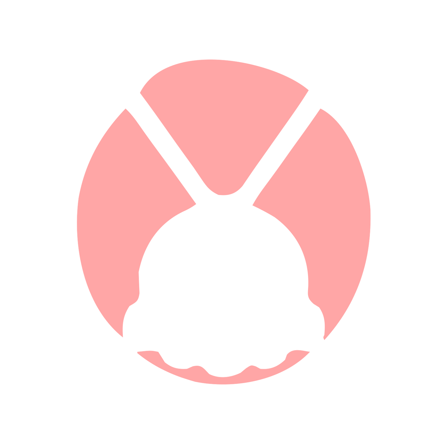 Ice Cream Scoop Circle Logo #ffa6a6