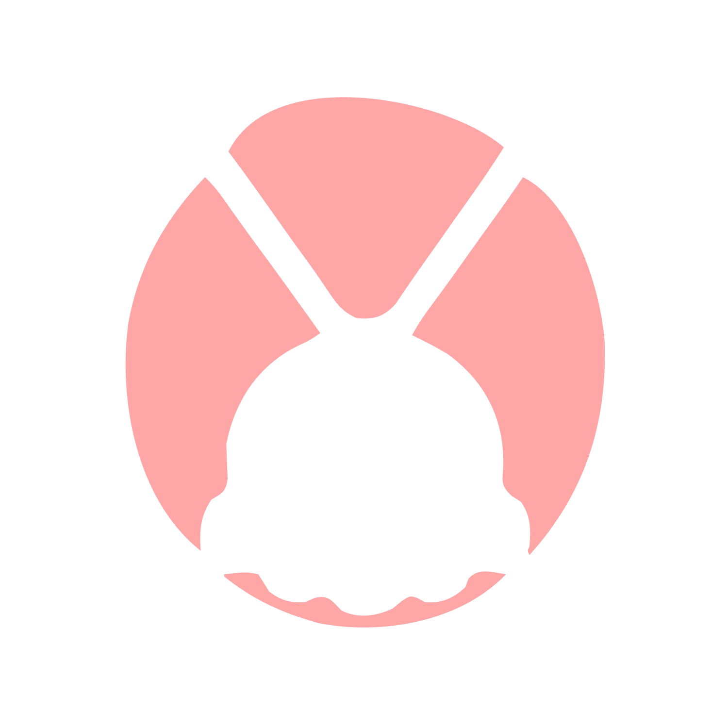 Ice Cream Scoop Circle Logo #ffa6a6