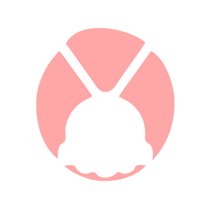 Ice Cream Scoop Circle Logo #ffa6a6
