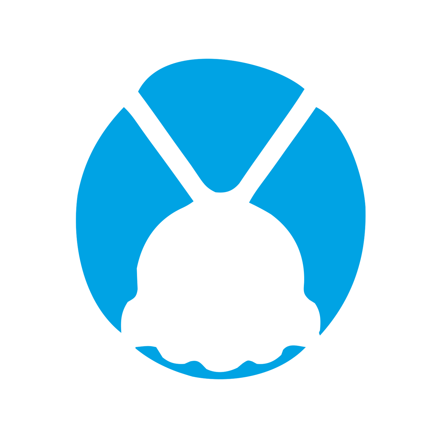 Ice Cream Scoop Circle Logo #00a3e4