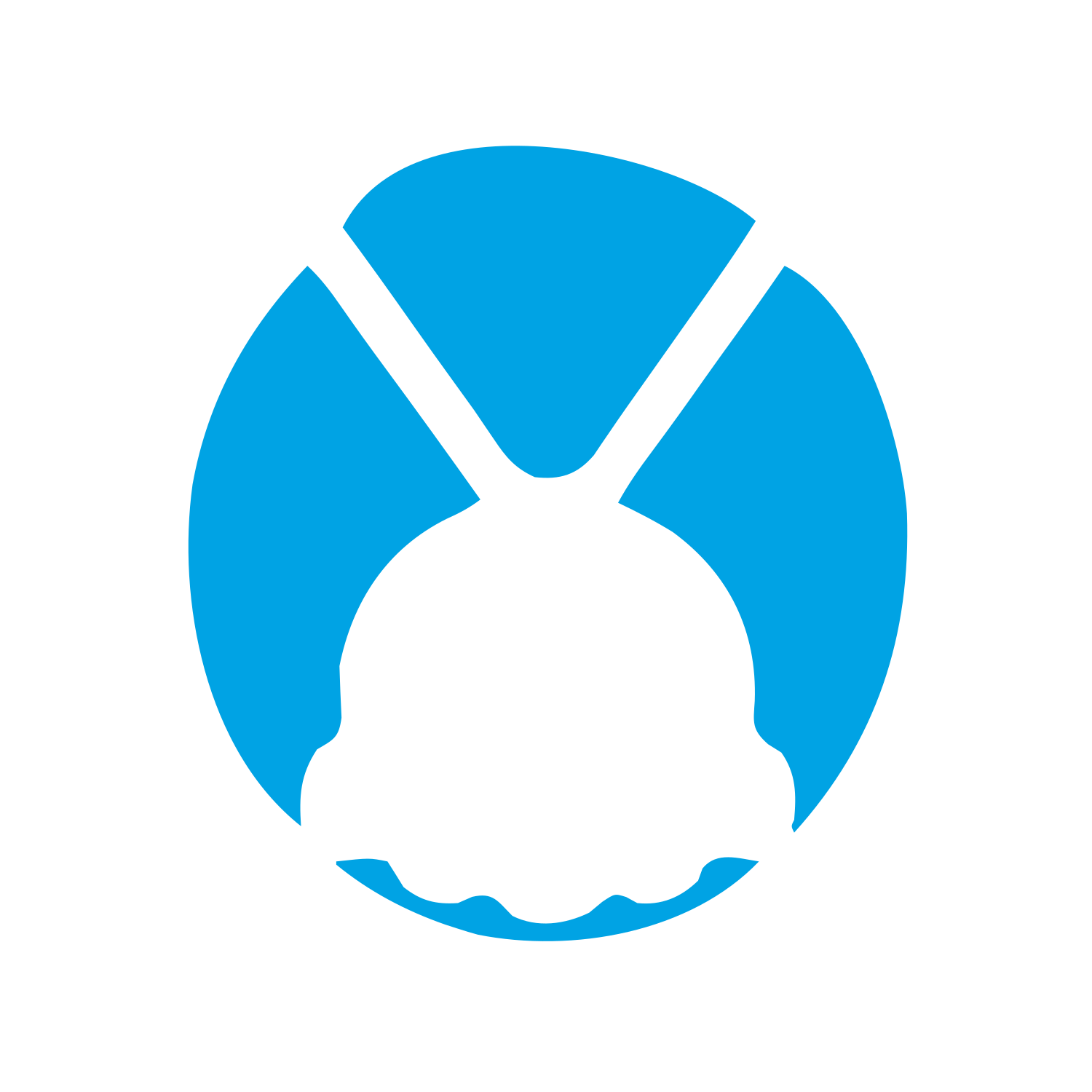 Ice Cream Scoop Circle Logo #00a3e4