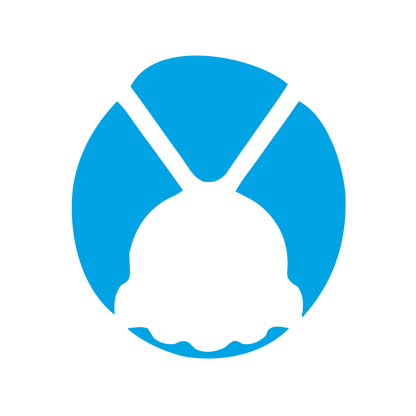 Ice Cream Scoop Circle Logo #00a3e4