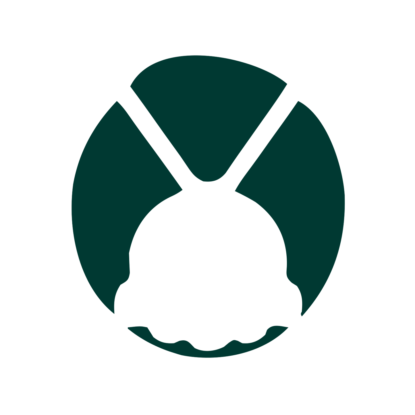 Ice Cream Scoop Circle Logo #003932