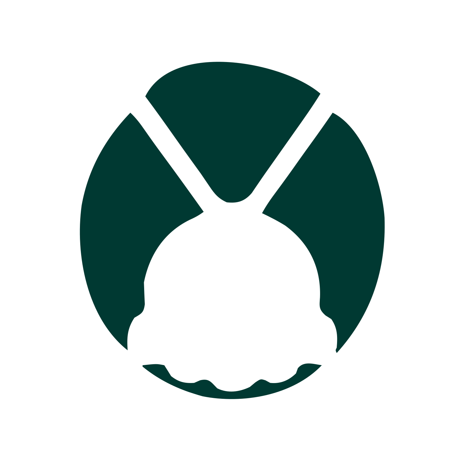 Ice Cream Scoop Circle Logo #003932
