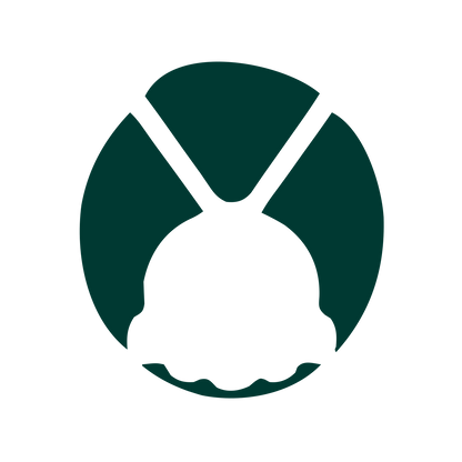Ice Cream Scoop Circle Logo #003932