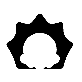 Ice Cream Scoop Negative Space Logo