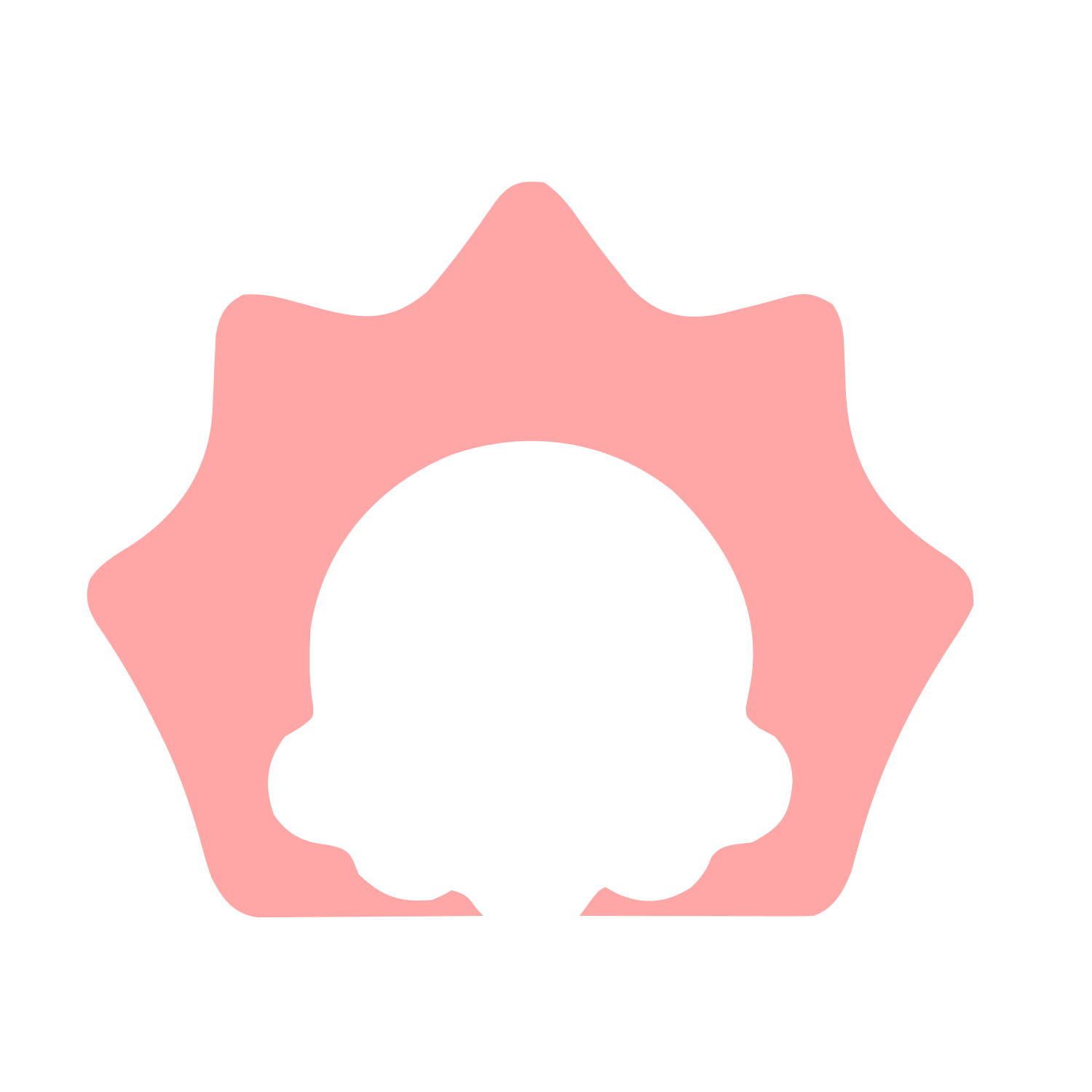 Ice Cream Scoop Negative Space Logo #ffa6a6