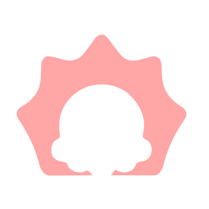 Ice Cream Scoop Negative Space Logo #ffa6a6