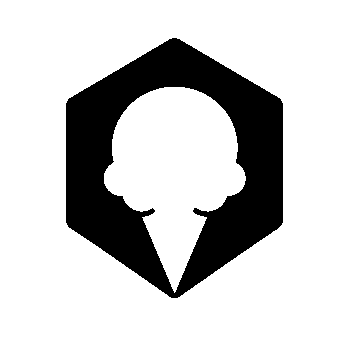 Ice Cream Hexagon Logo