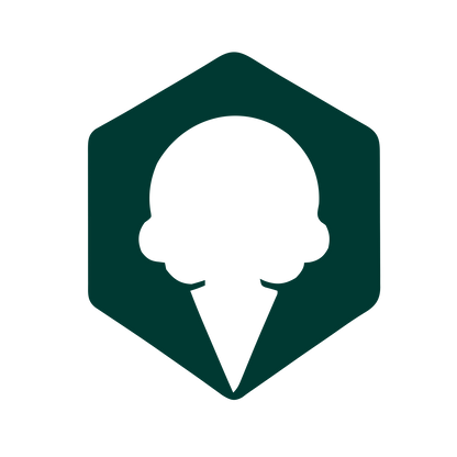 Ice Cream Hexagon Logo #003932