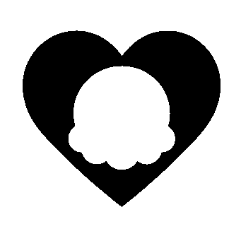 Ice Cream Heart Logo
