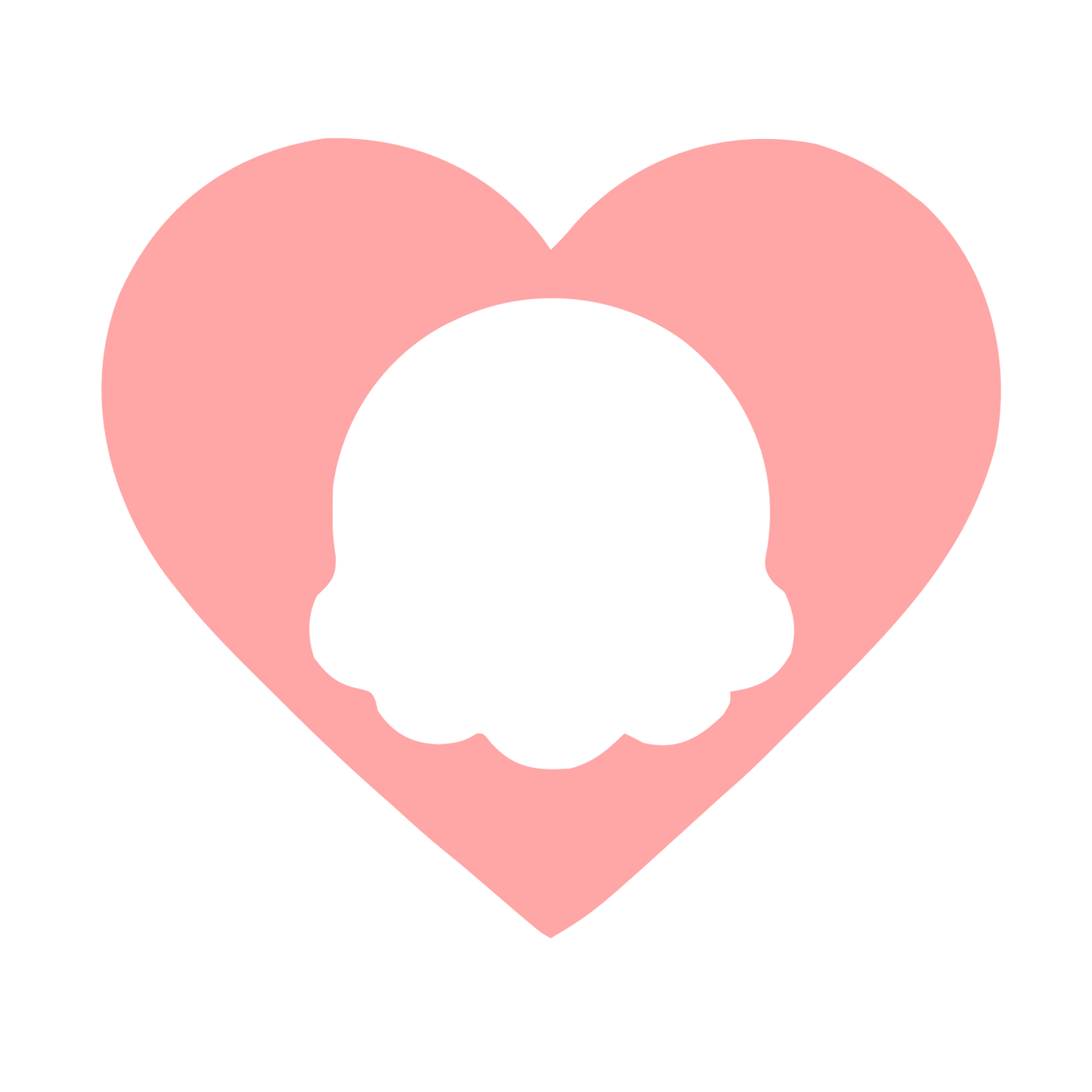Ice Cream Heart Logo #ffa6a6