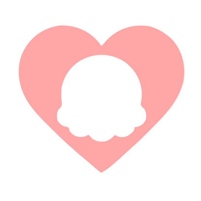 Ice Cream Heart Logo #ffa6a6