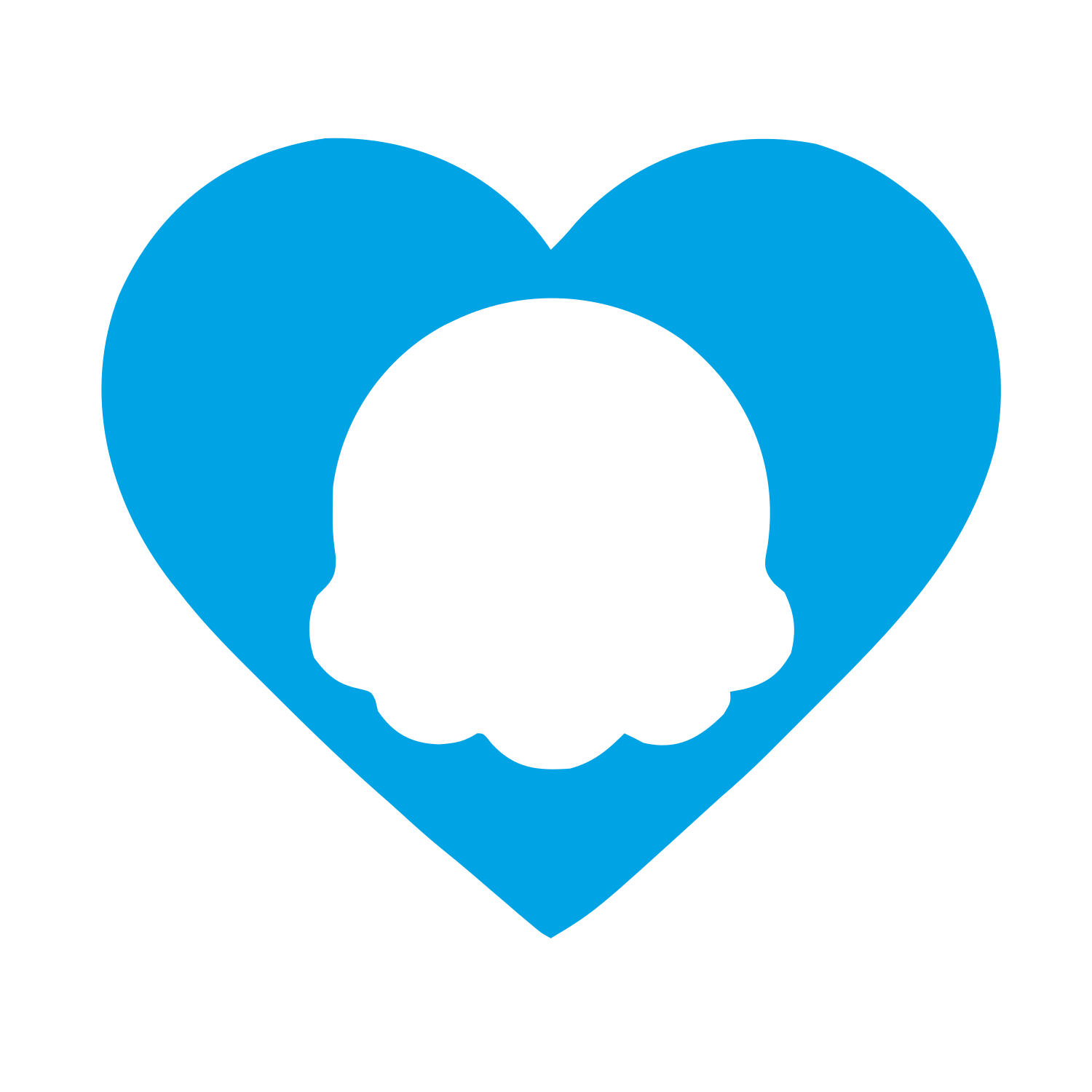 Ice Cream Heart Logo #00a3e4