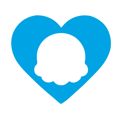 Ice Cream Heart Logo #00a3e4