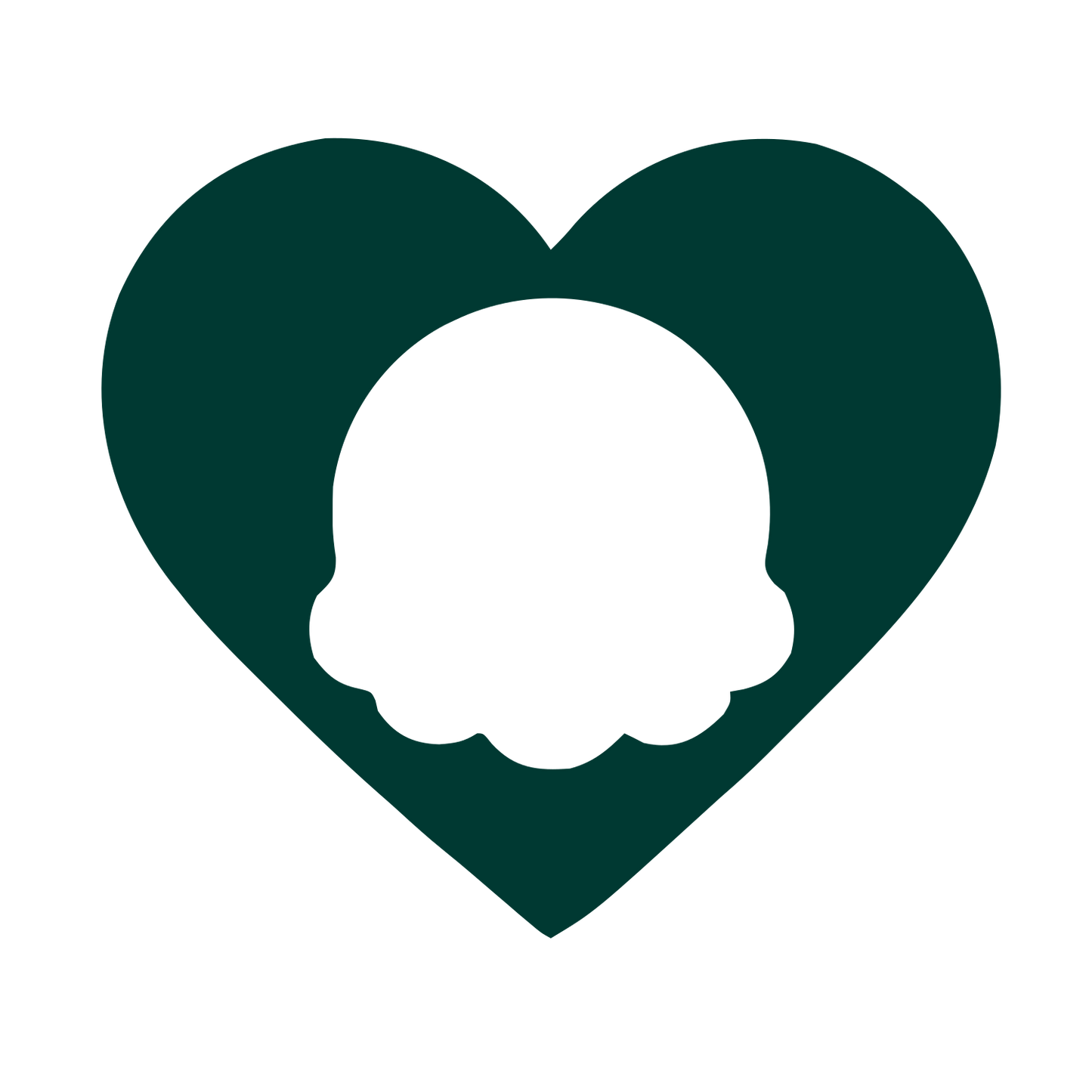 Ice Cream Heart Logo #003932