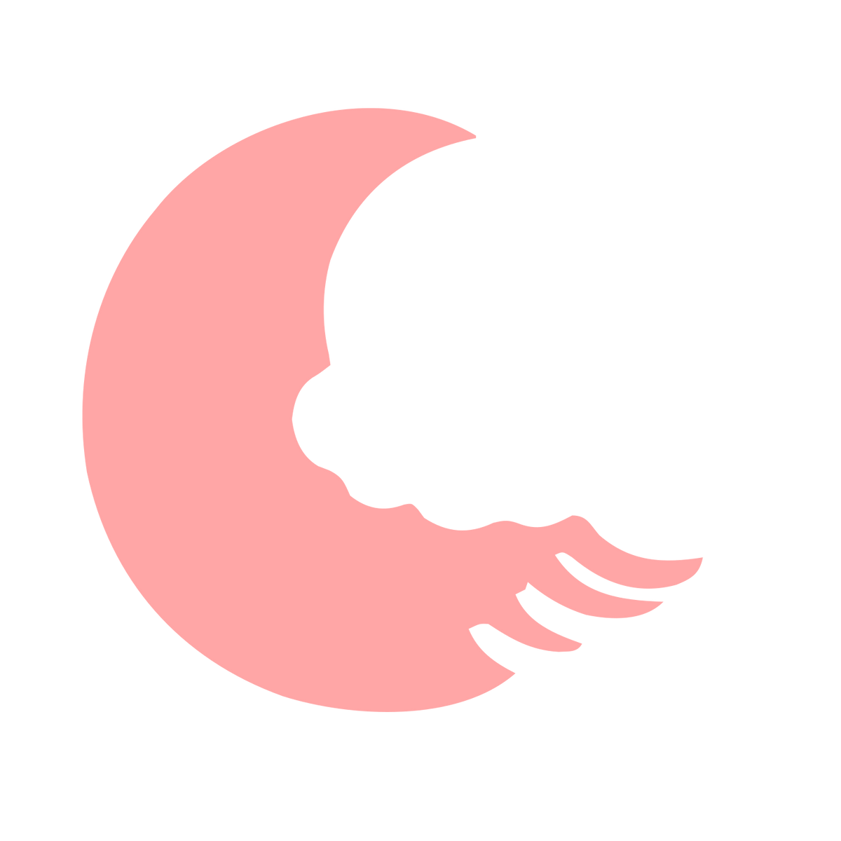 Moon Cloud Scoop Logo #ffa6a6