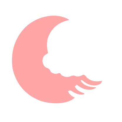 Moon Cloud Scoop Logo #ffa6a6