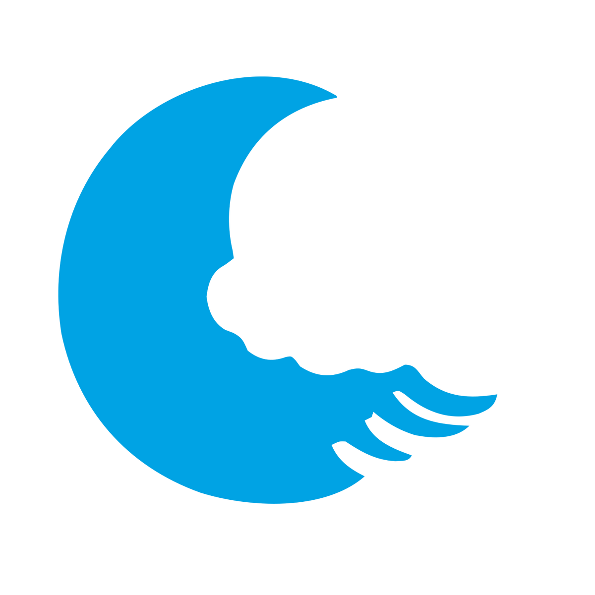 Moon Cloud Scoop Logo #00a3e4