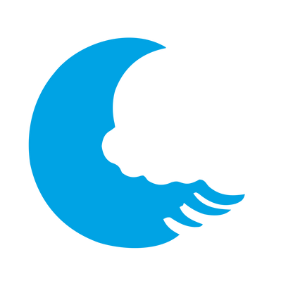 Moon Cloud Scoop Logo #00a3e4