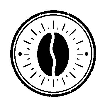Coffee Bean Stamp Badge Logo