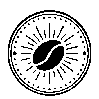 Coffee Bean Stamp Badge Logo