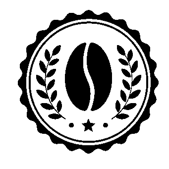 Coffee Bean Stamp Badge Logo