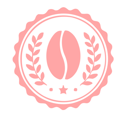 Coffee Bean Stamp Badge Logo #ffa6a6