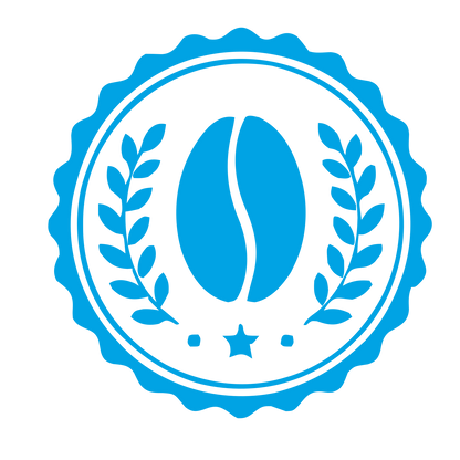 Coffee Bean Stamp Badge Logo #00a3e4