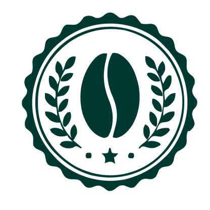Coffee Bean Stamp Badge Logo #003932