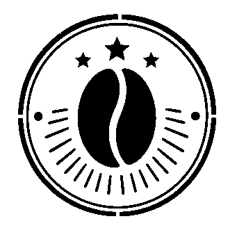 Coffee Bean Stamp Badge Logo